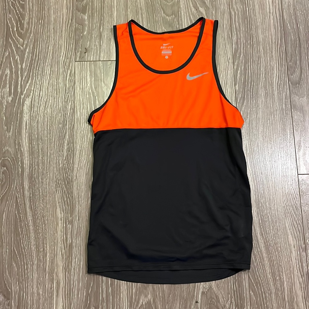 Nicks orange and gray tank top